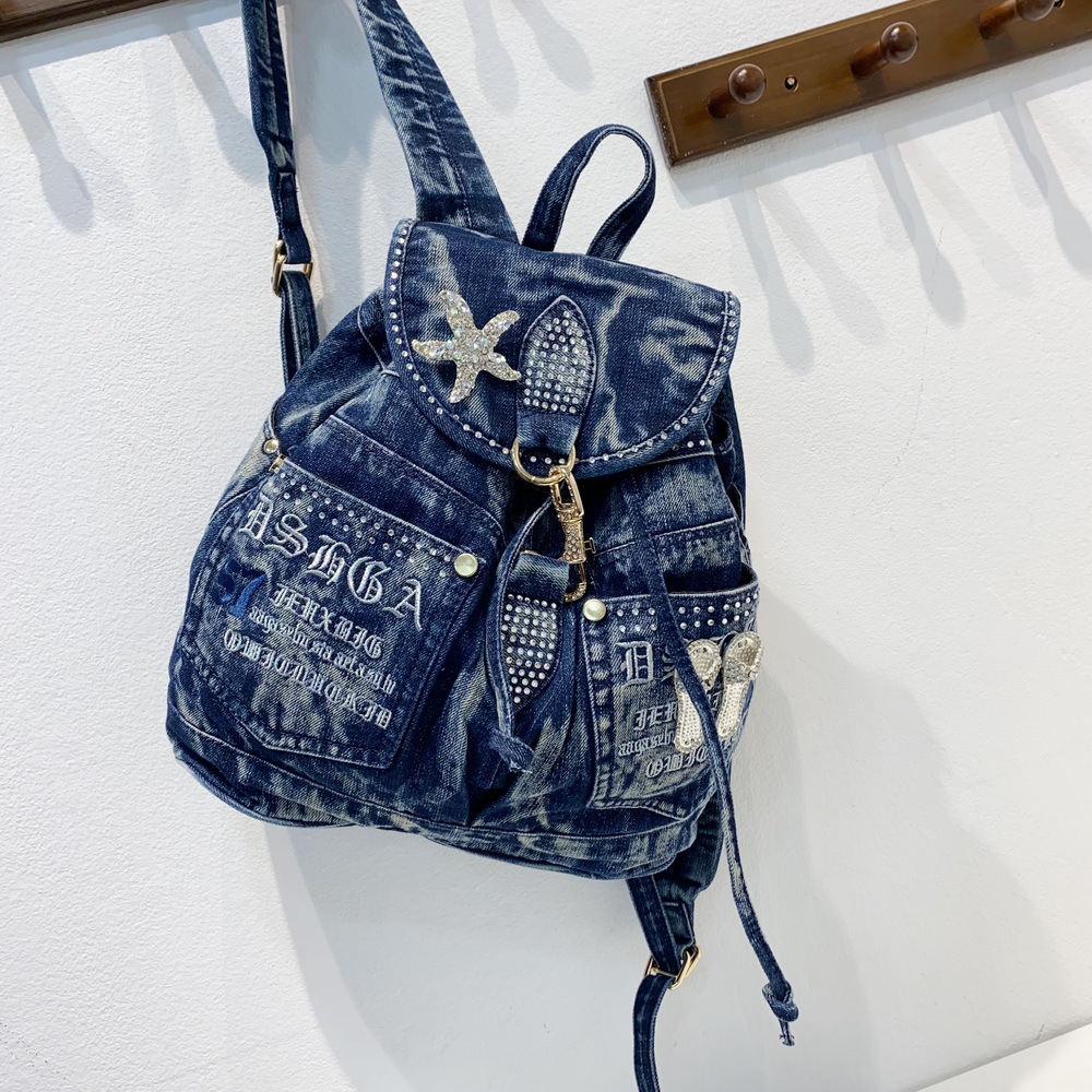 Luxury Bags Quality - Zaino da donna in denim di