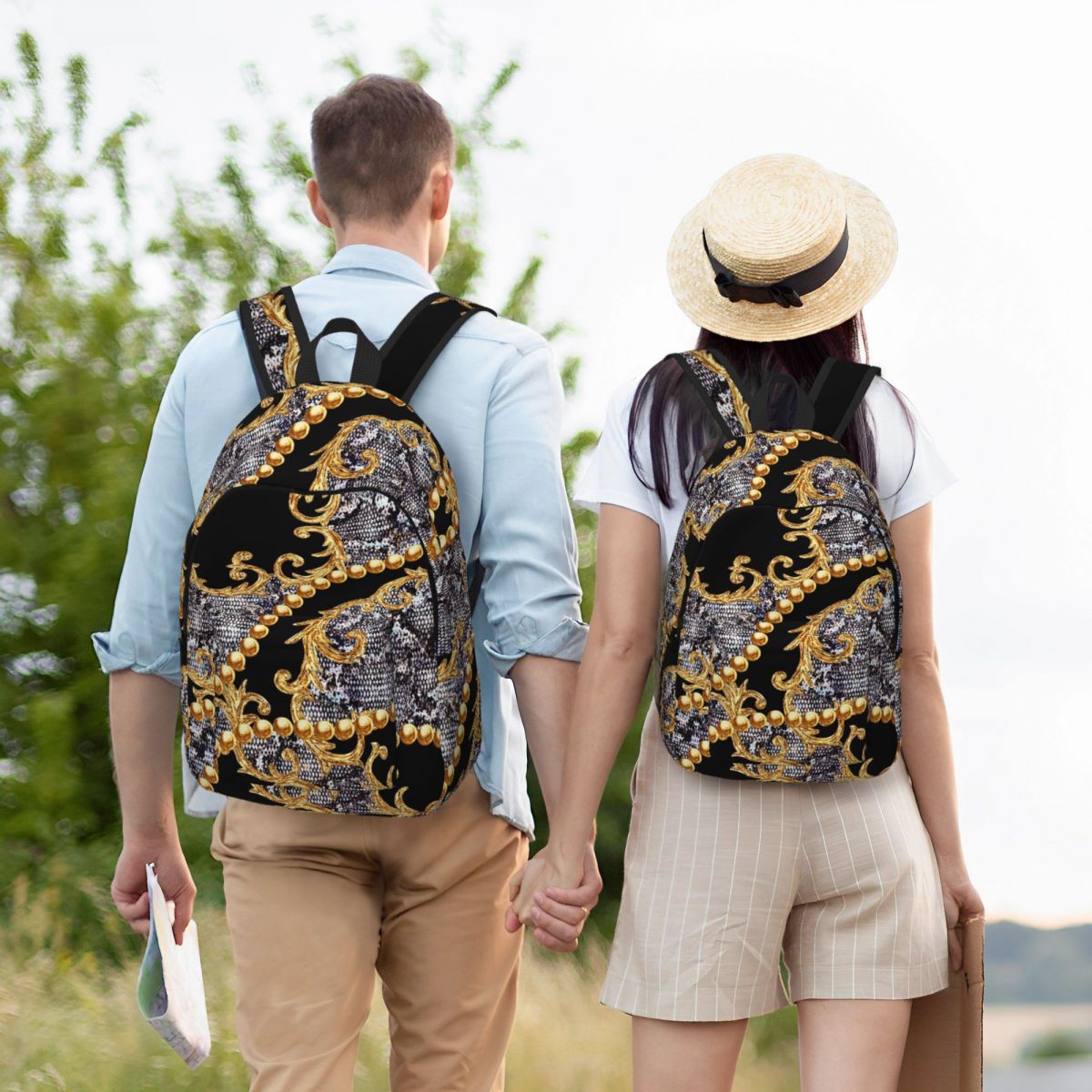 Luxury Bags Europe - Zaino Scolastico di Lusso Dorato Stile