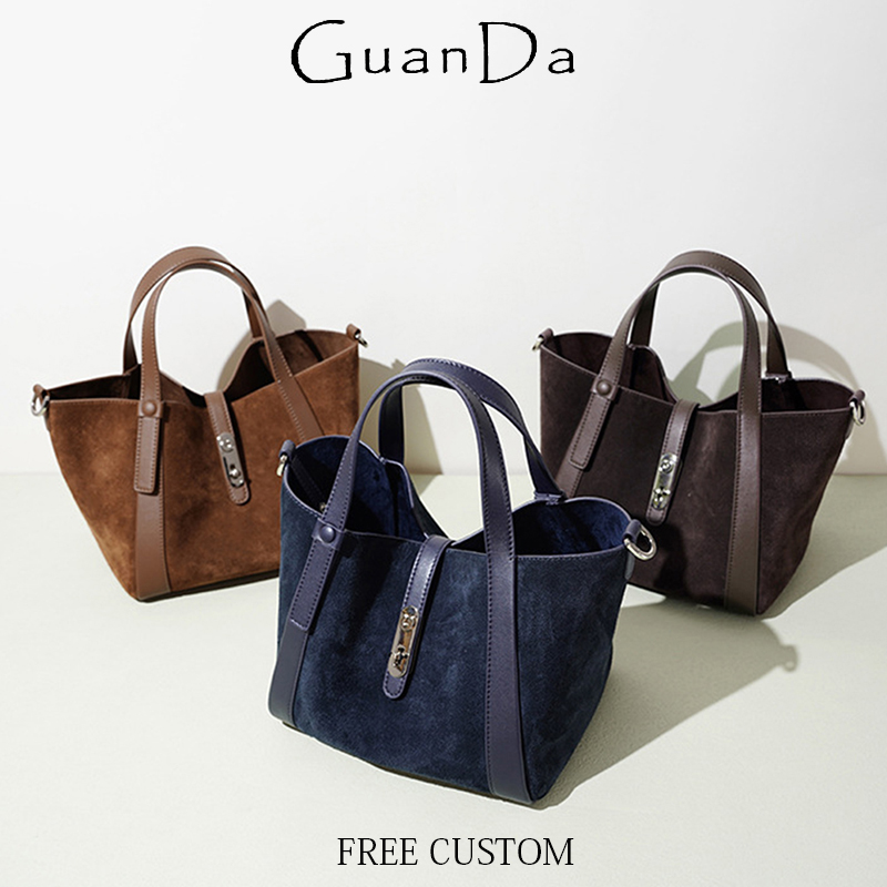 Luxury Bags Name For Women - Borsa a mano in pelle scamosciata