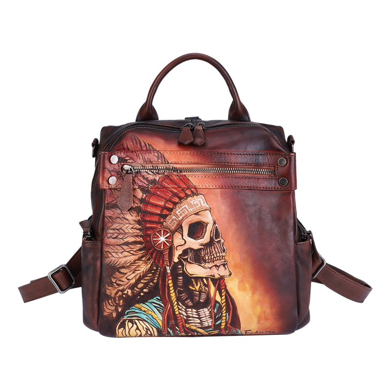 Nuovo Zaino da Donna in Pelle  - Luxury Bags Hand Painted recensione e prezzo